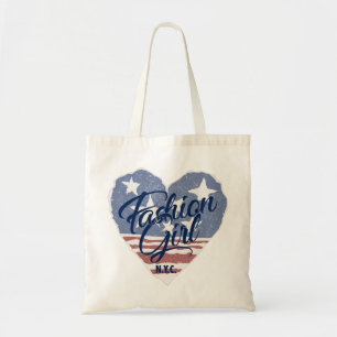 USA Fashion Girl , usa heart flag nyc Tragetasche