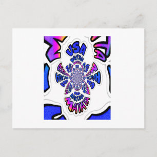 USA-Feier: Liebvoller Unterhaltungstext Dynamische Postkarte