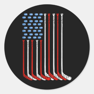 Usa Field Hockey Kapuzenpullover Amerikanische Fla Runder Aufkleber