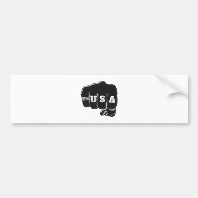 USA Fist Bump mit amerikanischer Flagge Autoaufkleber (Vorne)