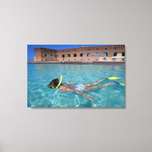 USA, FL, Florida Keys, Fort Jefferson, 1846, Leinwanddruck