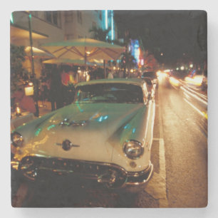 USA, FL, Miami, South Beach bei Nacht. 2 Steinuntersetzer