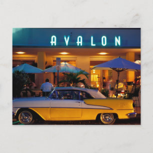 USA, FL, Miami, South Beach bei Nacht. Postkarte