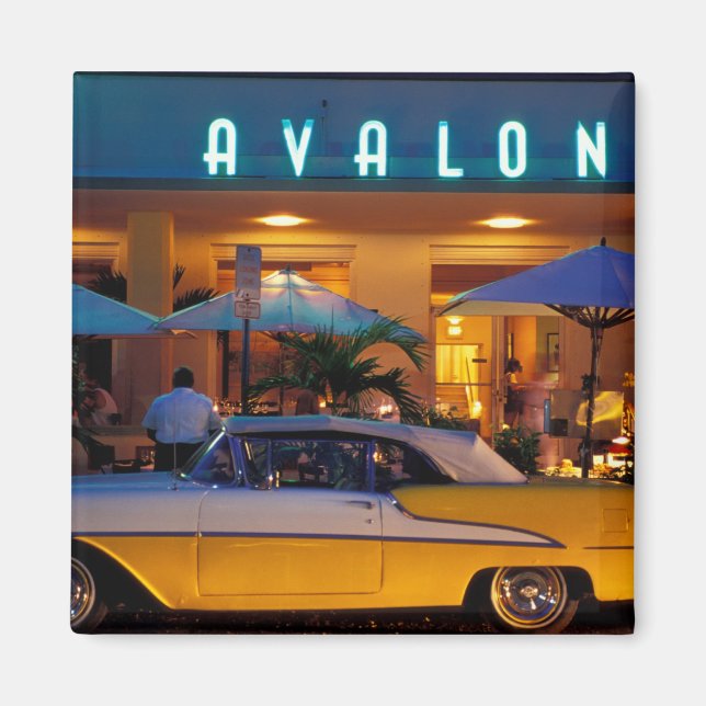USA, FL, Miami, South Beach nachts. Magnet (Vorne)