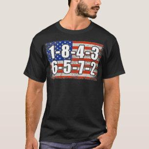 USA Flag 18436572 Firing Order Small Block Motor  T-Shirt