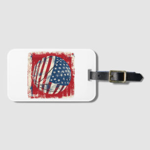 USA Flag 4. Juli Basketball Gepäckanhänger
