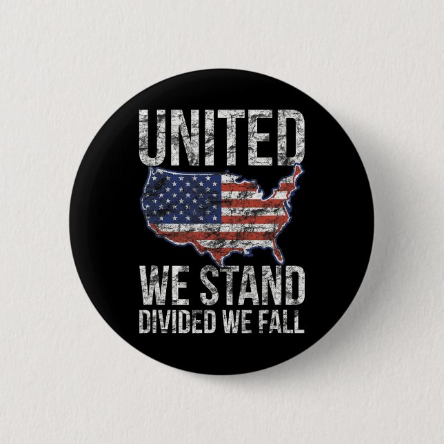 USA Flag 4. Juli Vereinte wir Stand geteilt Wir F Button (Vorderseite)