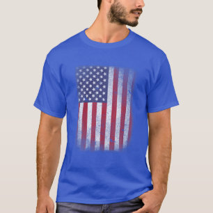 USA Flag 4th July American Red White Blue Star Str T-Shirt