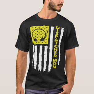 USA Flag 911 Dispatcher Mama Dispatch Operator 911 T-Shirt