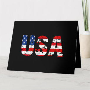 USA Flag American Flag US National Patriotic USA 4 Karte