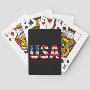 USA Flag American Flag US National Patriotic USA 4 Spielkarten