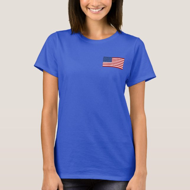 USA Flag and Map dk T - Shirt (Vorderseite)