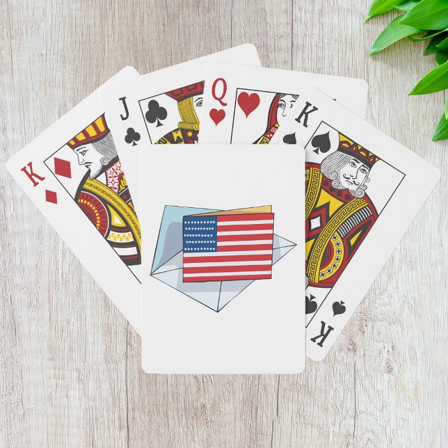 USA-Flag auf Karte Spielkarten (Von Creator hochgeladen)