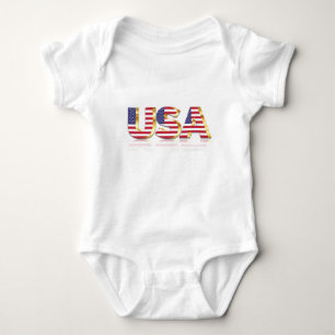 USA Flag Baby Bodysuit oder T - Shirt