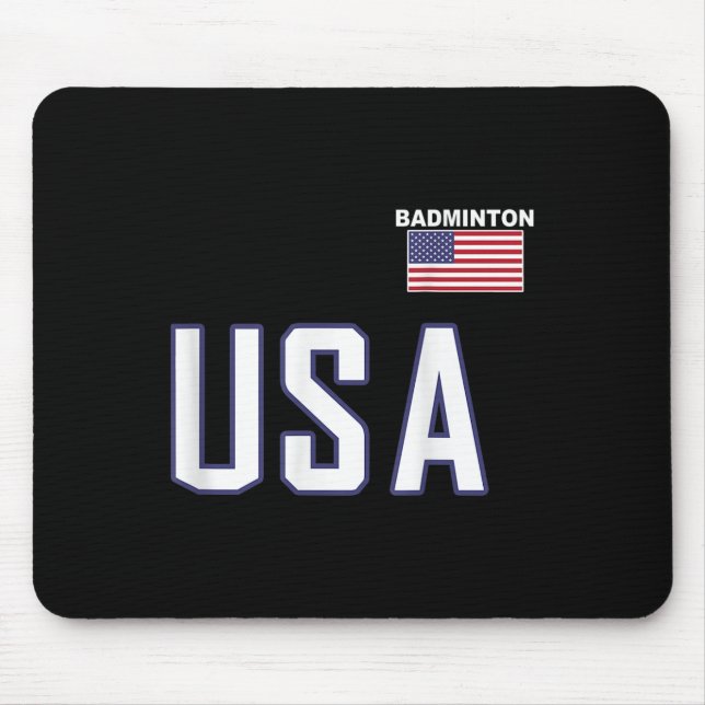 Usa Flag Badminton Team Cool Player Equipment Men  Mousepad (Vorne)