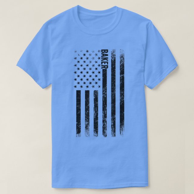 USA Flag Baking - Proud American Baker T-Shirt (Design vorne)