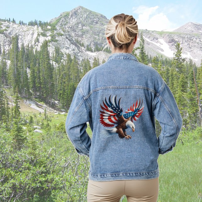 USA Flag Bald Eagle Jeansjacke (Von Creator hochgeladen)