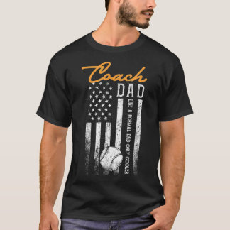 Usa Flag Baseball Coach Vater ist ein großer Vater T-Shirt