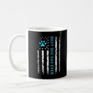 USA Flag Best Dog Vater Ever American Puppy Lover Kaffeetasse