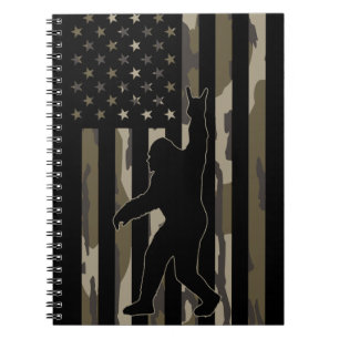 USA Flag Bigfoot Bottomland Camouflage Notizblock