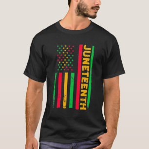 USA Flag Black History Day Afro America T-Shirt