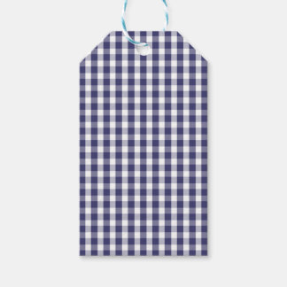 USA Flag Blue and White Gingham Checked Geschenkanhänger