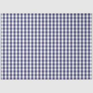 USA Flag Blue and White Gingham Checked Seidenpapier