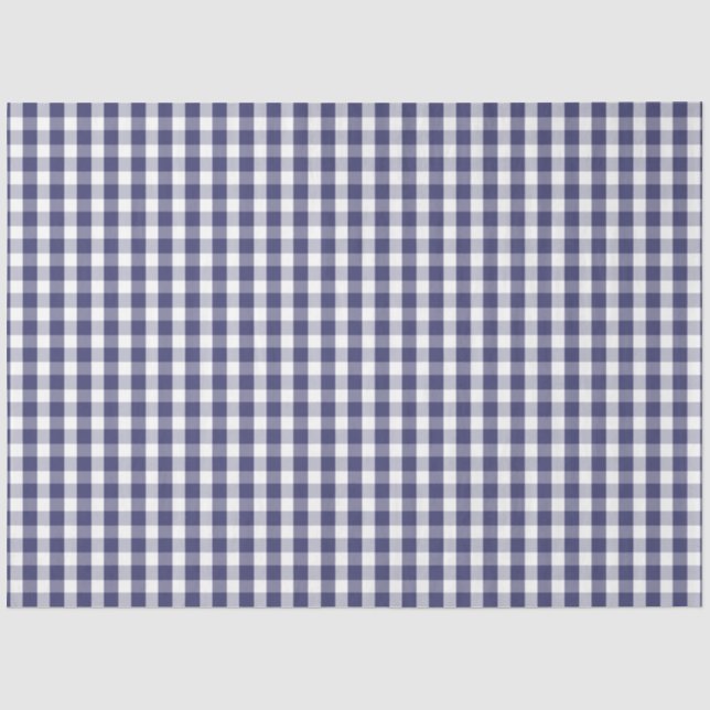 USA Flag Blue and White Gingham Checked Seidenpapier (Vorderseite)