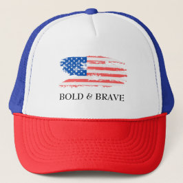 USA FLAG BOLD & BRAVE HAT TRUCKERKAPPE