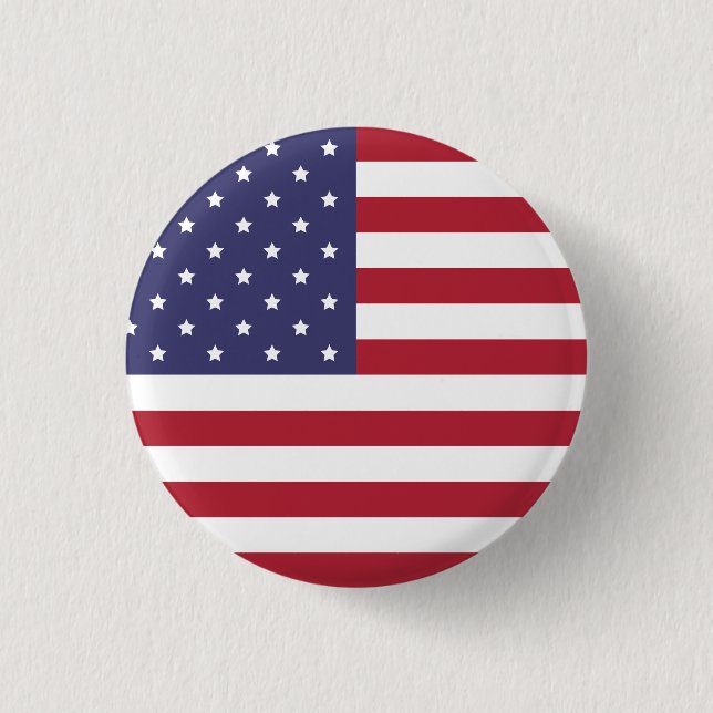 USA Flag Button Button - American Patriotic Abzeic (Vorderseite)