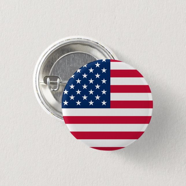 USA Flag Button Patriotic (Vorne & Hinten)