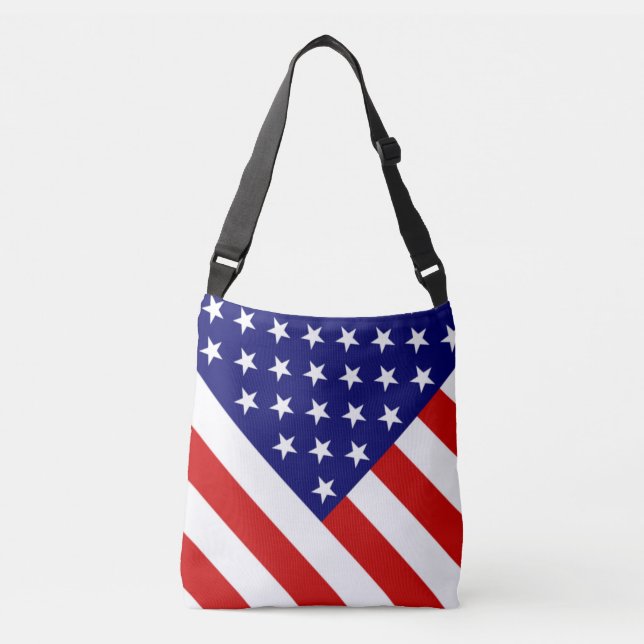 USA Flag cbcbcnt Tragetaschen Mit Langen Trägern (Vorderseite)