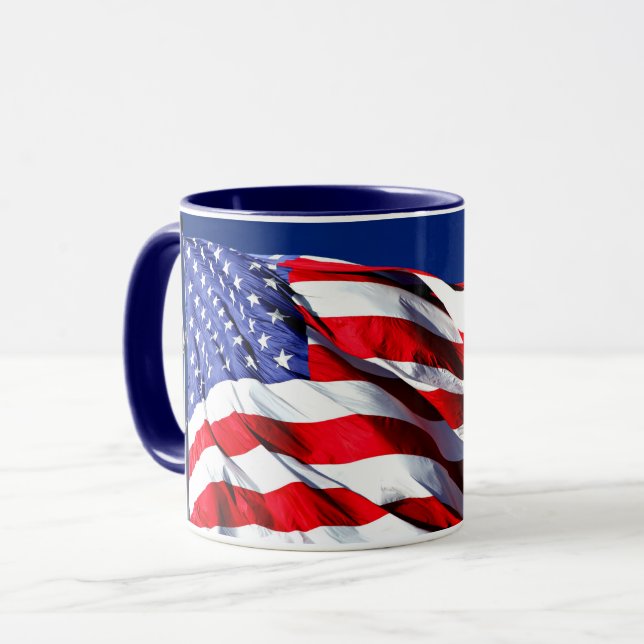 USA Flag Coffee Tasse (Vorderseite Links)