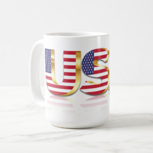 USA Flag Coffee Tasse
