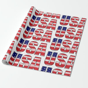 USA Flag Colors Geschenkpapier