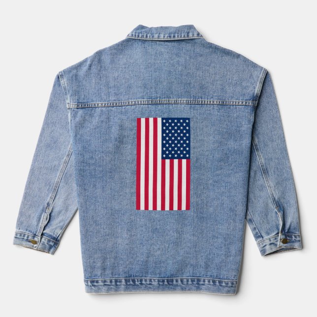 USA Flag Denim Jacket Jeansjacke (Rückseite)