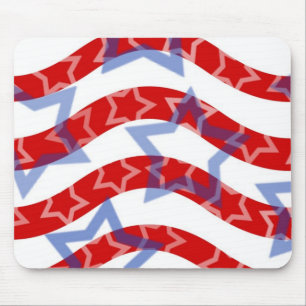 USA Flag Design American Patriotic Stars Streifen Mousepad