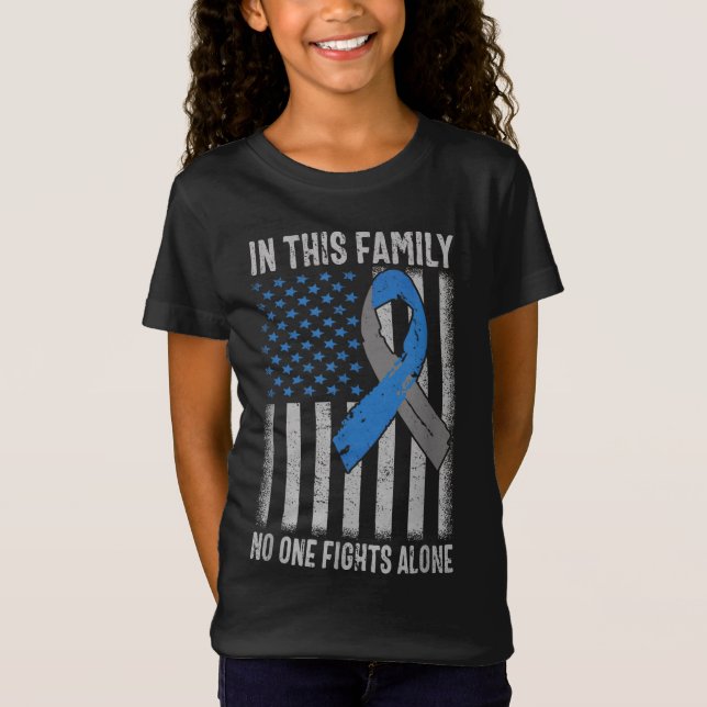 USA Flag Diabetes Typ 1 - Unterstützung der Famili T-Shirt (Vorderseite)