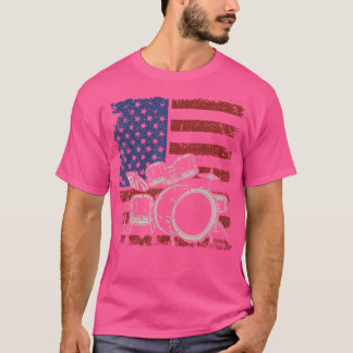 Usa Flag Drummer Schlagzeug Drums Player Musician T-Shirt