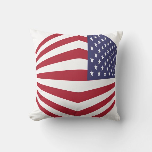 Usa-Flag-Ecke Throw-Kissen Kissen (Vorderseite)