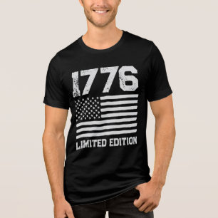 USA Flag Editierbar Personalisierter benutzerdefin Tri-Blend Shirt