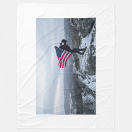 USA FLAG FLEECEDECKE