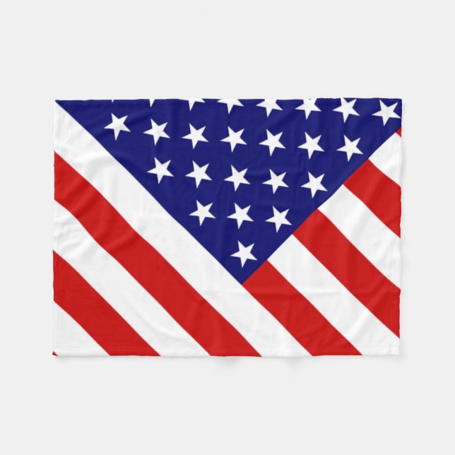 USA Flag Fleecedecke (Vorderseite (Horizontal))