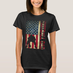 USA Flag Football Vater Pittsburgh Lineman Fathers T-Shirt
