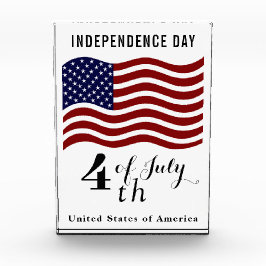 USA Flag Foto Block for Independence Day