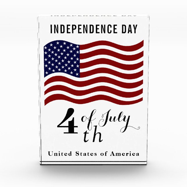 USA Flag Foto Block for Independence Day (Vorderseite)