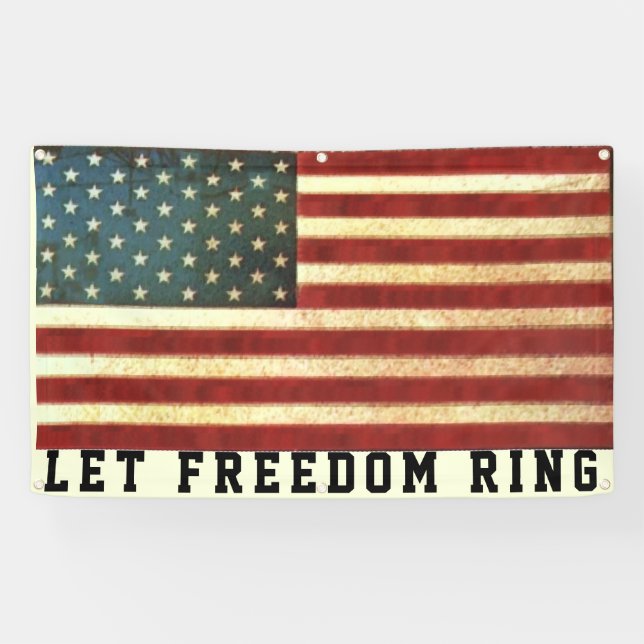 USA Flag Freedom Banner (Horizontal)