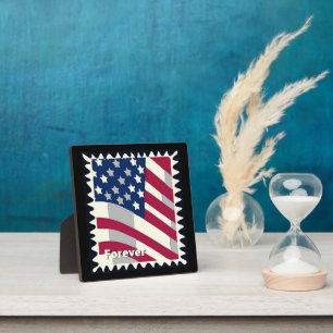 USA FLAG FÜR BRIEFMARKE FOTOPLATTE