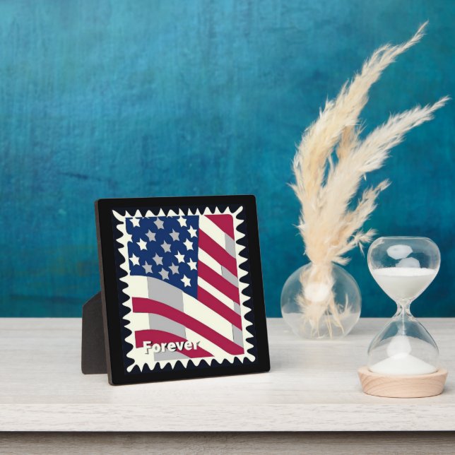 USA FLAG FÜR BRIEFMARKE FOTOPLATTE (InSitu)