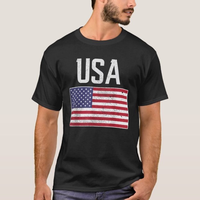 USA Flag Fußball Amerika Männer Frauen Kinder Jung T-Shirt (Vorderseite)